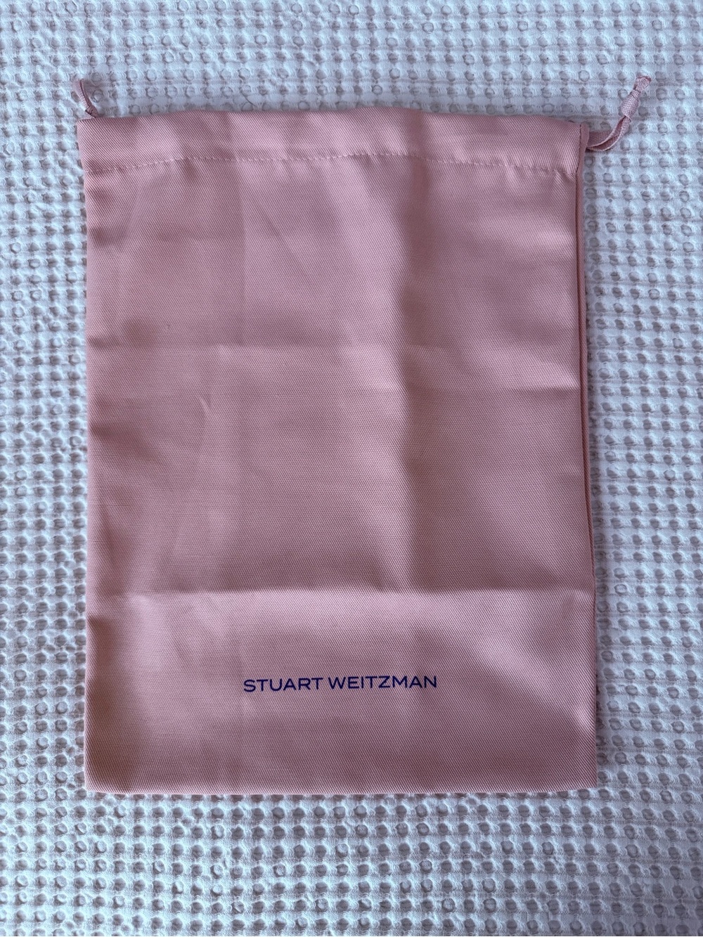 Stuart Weitzman Pink Drawstring Dust Bag Shoe Storage Gift Bag 14 x 10.5
